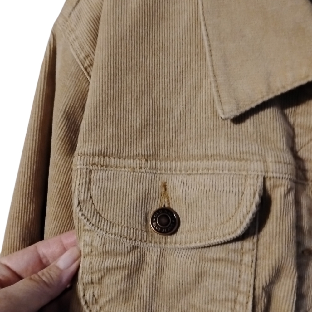 Old Navy Corduroy Stretch Trucker Cropped Jacket Pockets Western Streetwear XXL - Picture 4 of 10